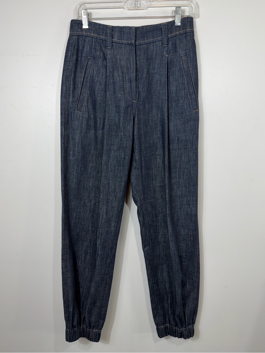Brunello Cucinelli Denim Jogger Jeans Blue Cotton Italy Size Usa 4 Eu 40